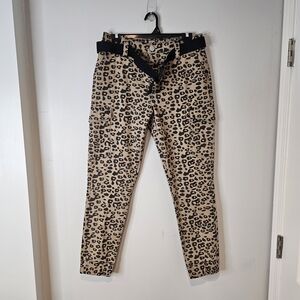 Almost Famous Tan and Black Leopard Print Waistband